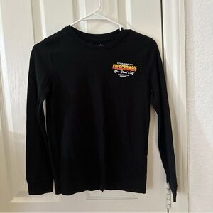 Abercrombie Kids Black Long Sleeve Shirt Size 9/10 Boys New York 1892 Print.